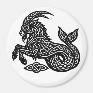 Capricorn — Haunted Ink Zodiac Goat‑Fish Magnet