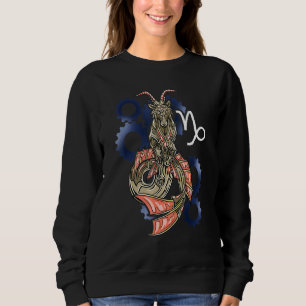 Capricorn Horoscope Inspired Capricorn Symbol Rela Sweatshirt