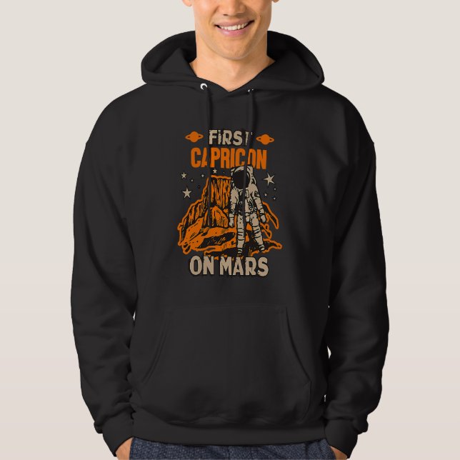 Capricorn Horoscope Sign Astronaut Hoodie (Front)