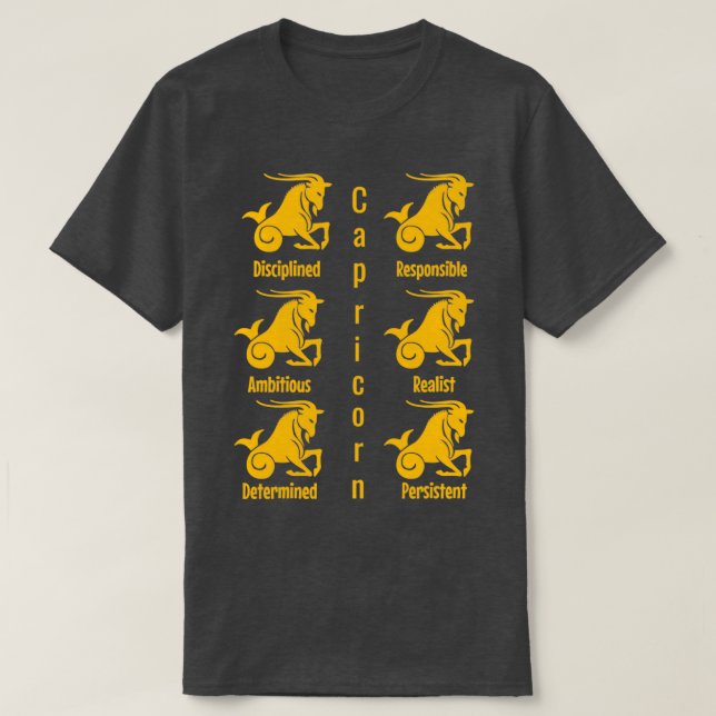 Capricorn horoscope sign T-Shirt (Design Front)