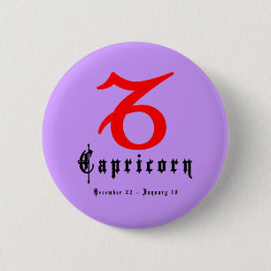 Capricorn, Horoscope, zodiac, astrology 6 Cm Round Badge
