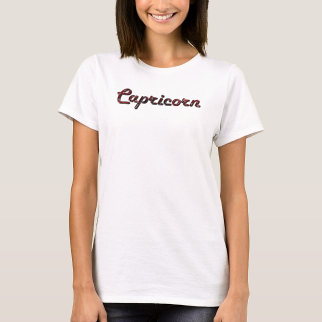 Capricorn in Garnets T-Shirt (Front)