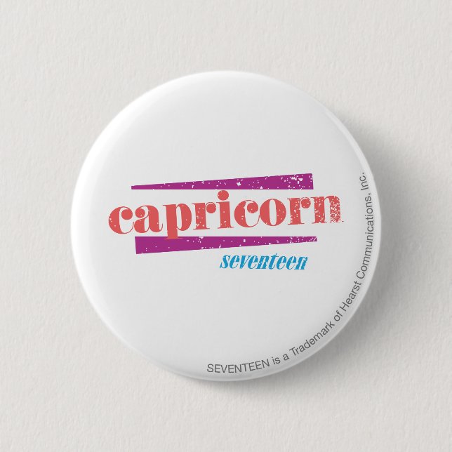 Capricorn Lt. Pink 6 Cm Round Badge (Front)