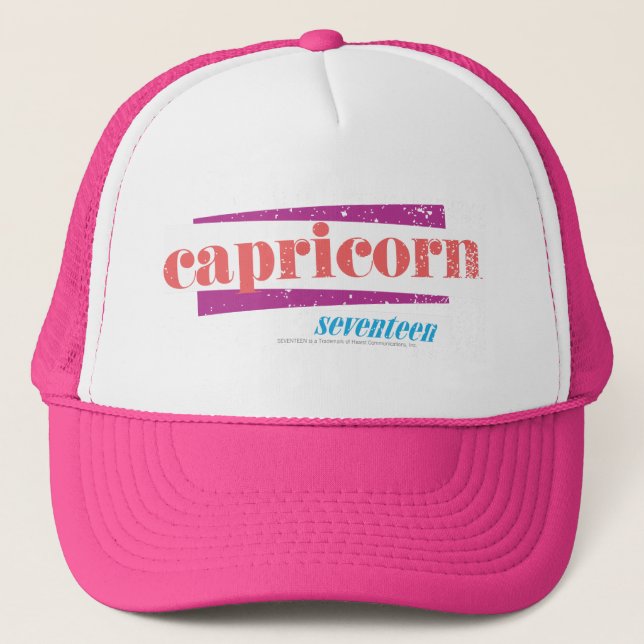 Capricorn Lt. Pink Trucker Hat (Front)