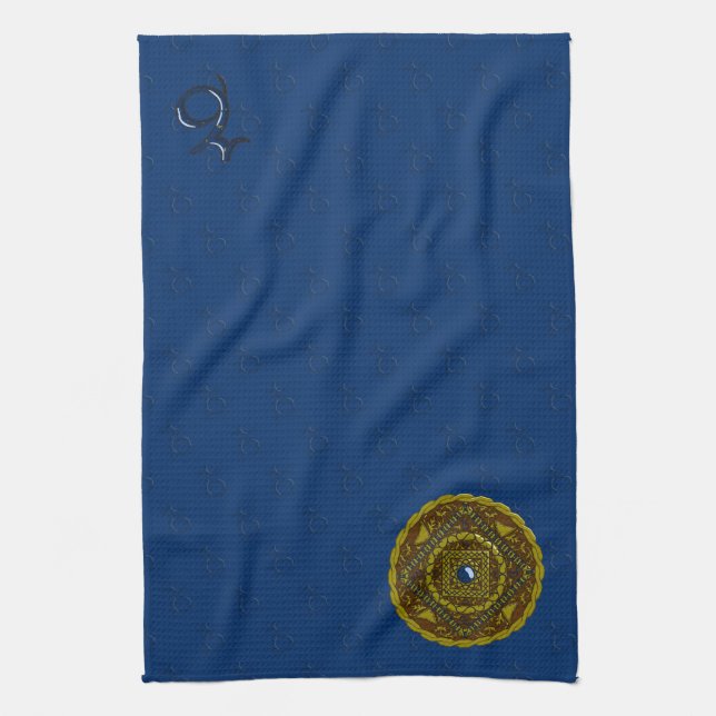 Capricorn Mandala Hand Towel (Vertical)