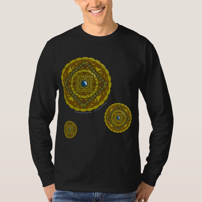 Capricorn Mandala Men's Dark Shirt (Front)