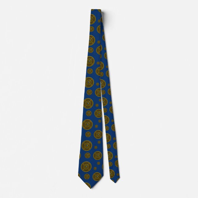 Capricorn Mandala Men's Neck Tie (Front)