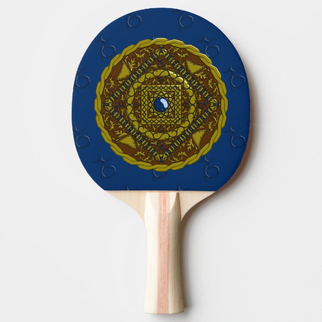 Capricorn Mandala Ping Pong Paddle (Front)