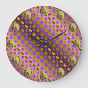 Capricorn & Metal Boar Large Clock
