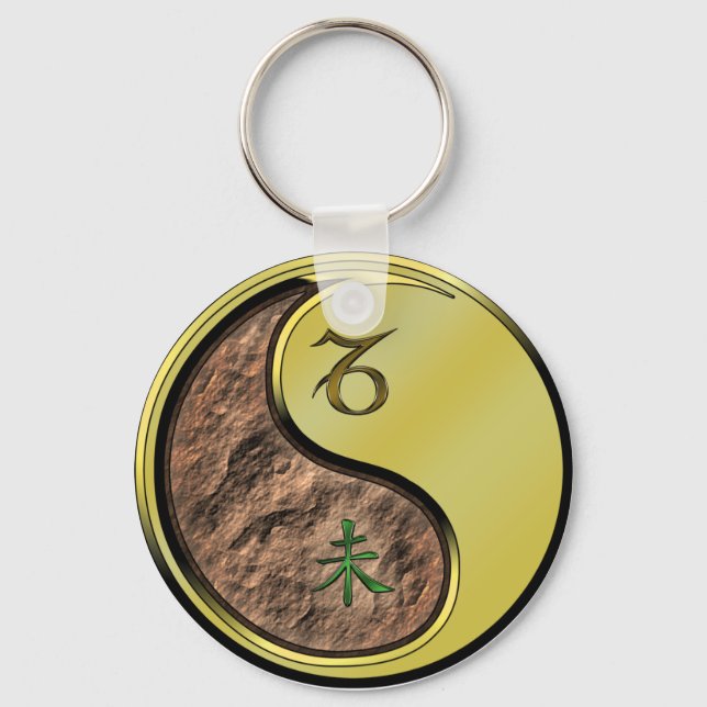 Capricorn & Metal Goat Key Ring (Front)