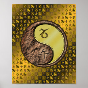 Capricorn & Metal Horse Poster