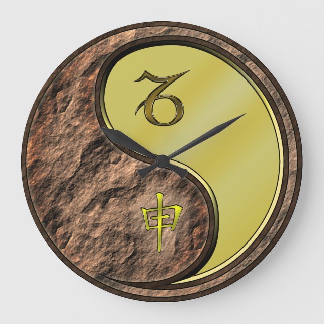 Capricorn & Metal Monkey Large Clock (Front)