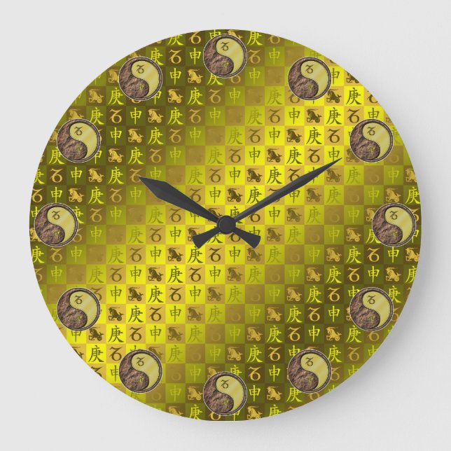 Capricorn & Metal Monkey Large Clock (Front)