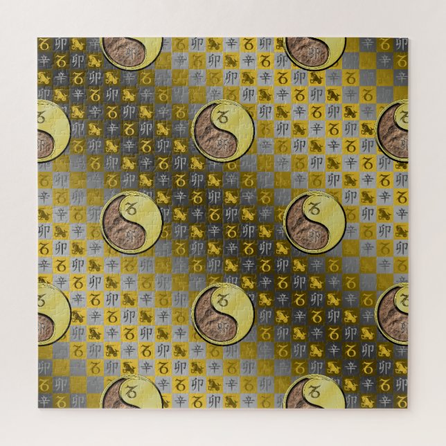 Capricorn & Metal Rabbit Jigsaw Puzzle (Vertical)