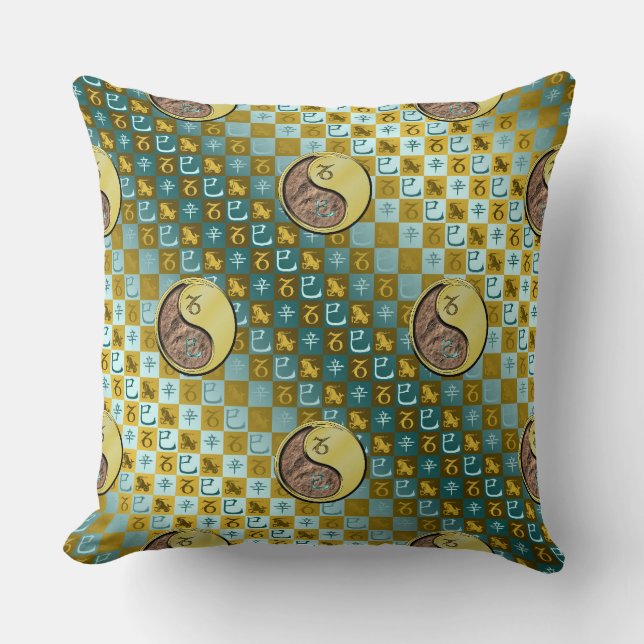 Capricorn & Metal Snake Cushion (Front)