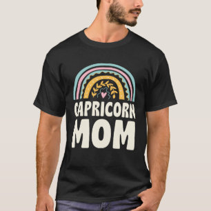 Capricorn Mom Boho Style Bohemian Rainbow Mothers  T-Shirt