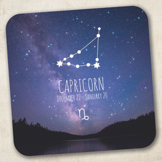 Capricorn | Personalised Zodiac Constellation Square Sticker (Creator Uploaded)
