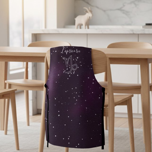 Capricorn Personalised Zodiac Sign Astrology Apron (For the Capricorn who loves astrology and baking. Just add their name)