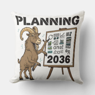 Capricorn Planning Funny Board Zodiac Graphic Cushion