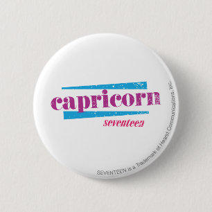 Capricorn Purple 6 Cm Round Badge