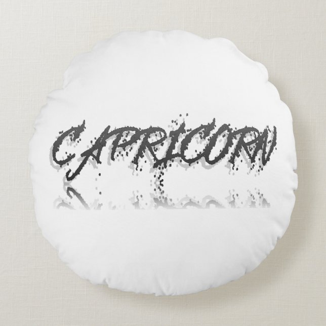 Capricorn Reflection Round Cushion (Front)
