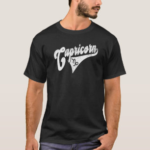 Capricorn Retro Zodiac, Astrology, Horoscope, Capr T-Shirt
