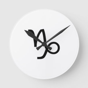 Capricorn Round Clock