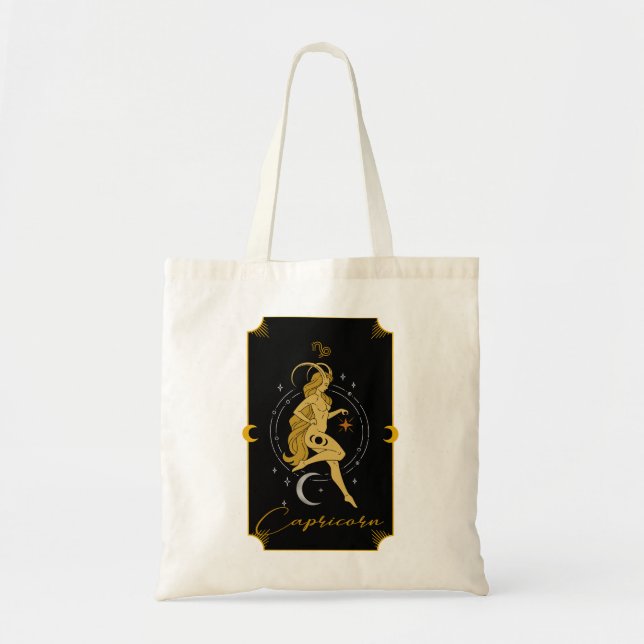 Capricorn Saucy Signs Astrological Tote Bag (Front)