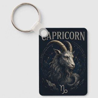 Capricorn Sea Goat Zodiac Astrology Symbol Key Ring