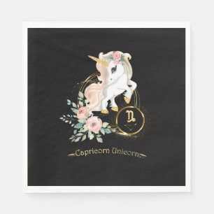 Capricorn Shirt Zodiac Unicorn Sign Astrology for Napkin