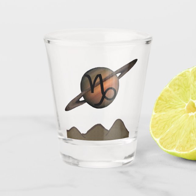 Capricorn Shot Glass (Front)