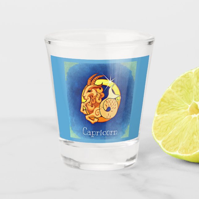Capricorn Shot Glass (Front)
