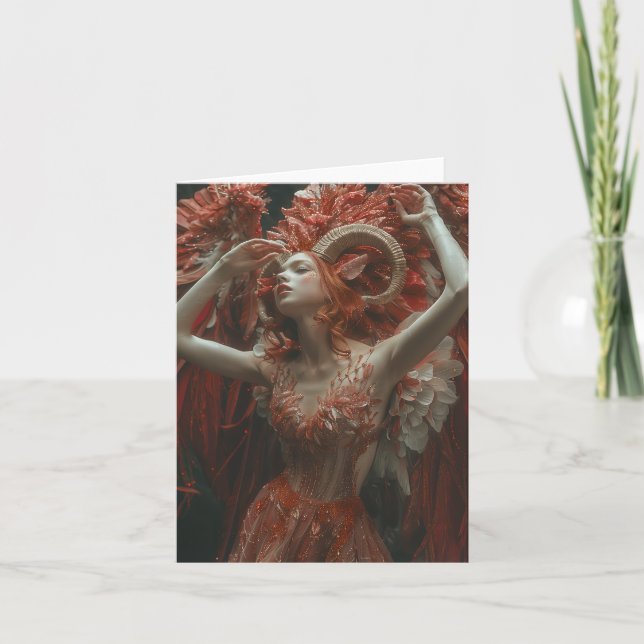 Capricorn Sign, Astrology, Zodiac  Note Card (Front)