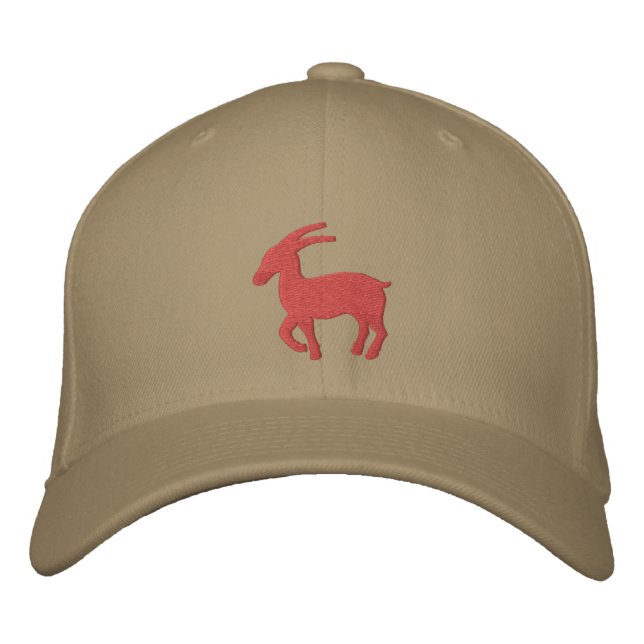 Capricorn Sign Embroidered Hat (Front)