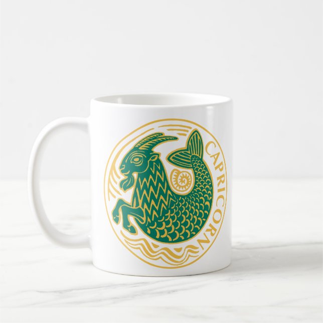 Capricorn Sign of the Zodiac Coffee Mug (Left)