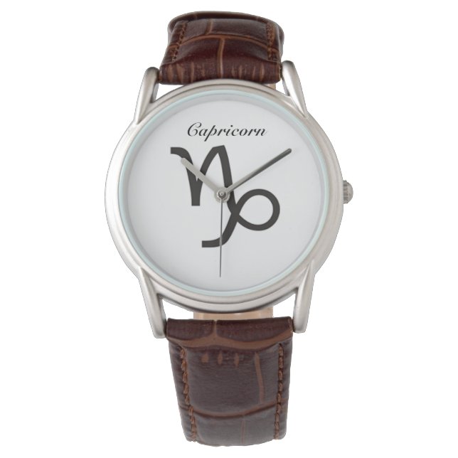 Capricorn Sign of the Zodiac. Ladies Watches.. Watch (Front)