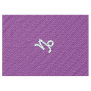 Capricorn Sign on Fuchsia Digital Camouflage Tablecloth