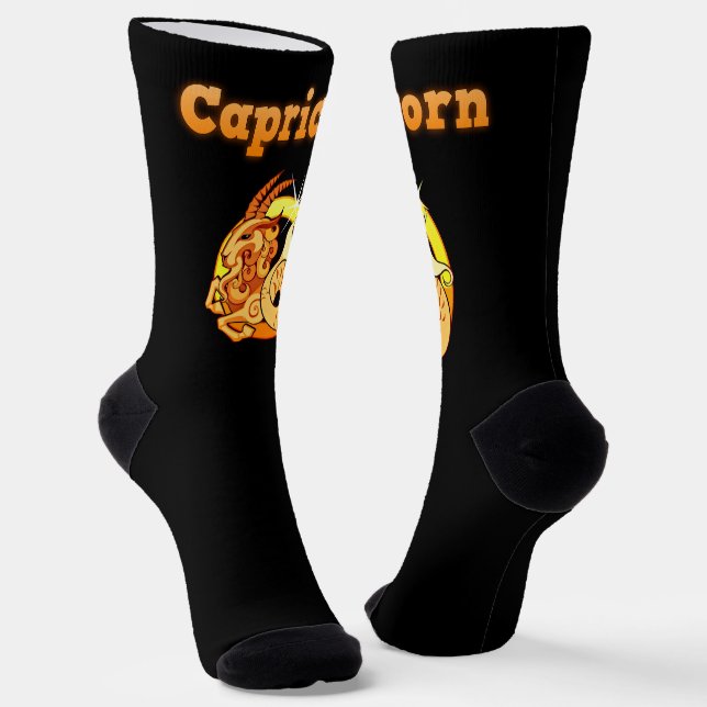 Capricorn sign socks (Angled)