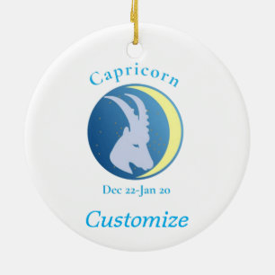 Capricorn Sign Thunder_Cove Ceramic Tree Decoration