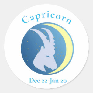 Capricorn Sign Thunder_Cove Classic Round Sticker