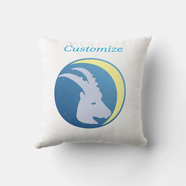 Capricorn Sign Thunder_Cove Cushion (Back)
