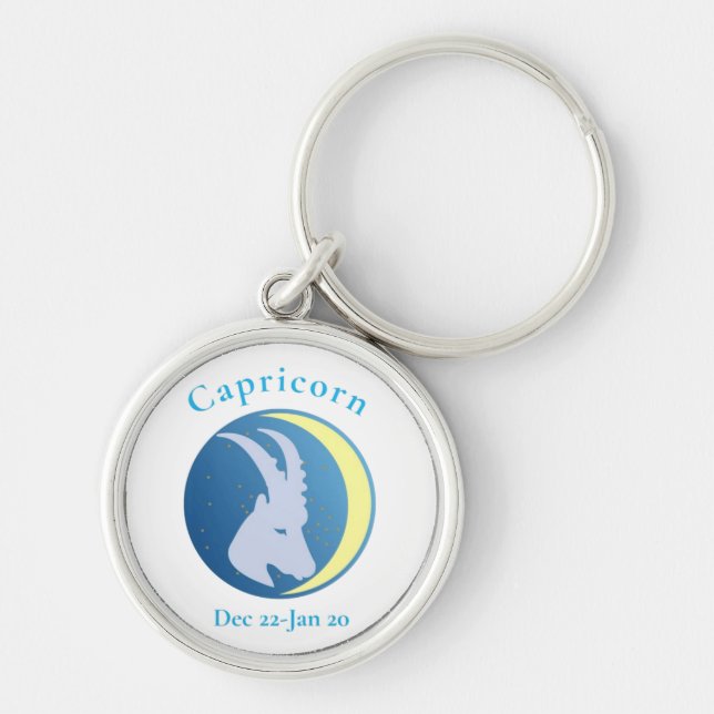 Capricorn Sign Thunder_Cove Key Ring (Front)