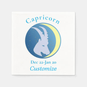 Capricorn Sign Thunder_Cove Napkin