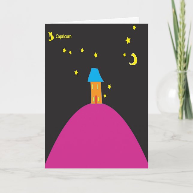 Capricorn Star Sign Birthday Card (Front)