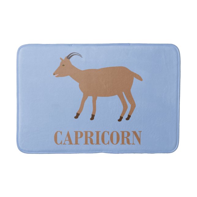 Capricorn Star Sign Goat Bath Mat (Front)