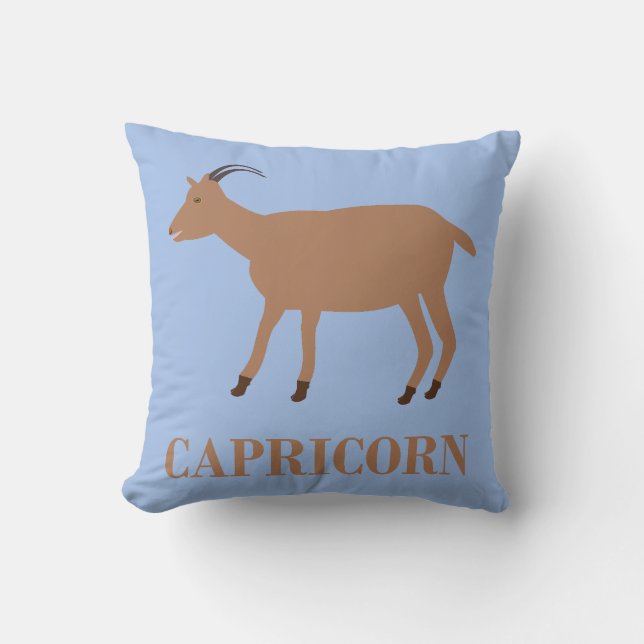 Capricorn Star Sign Goat Cushion (Front)