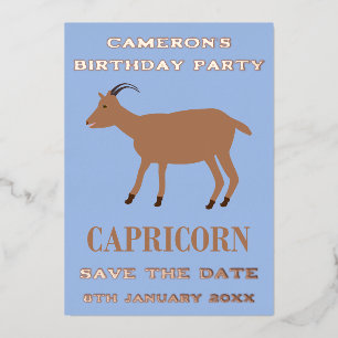 Capricorn Star Sign Goat Custom Birthday Party