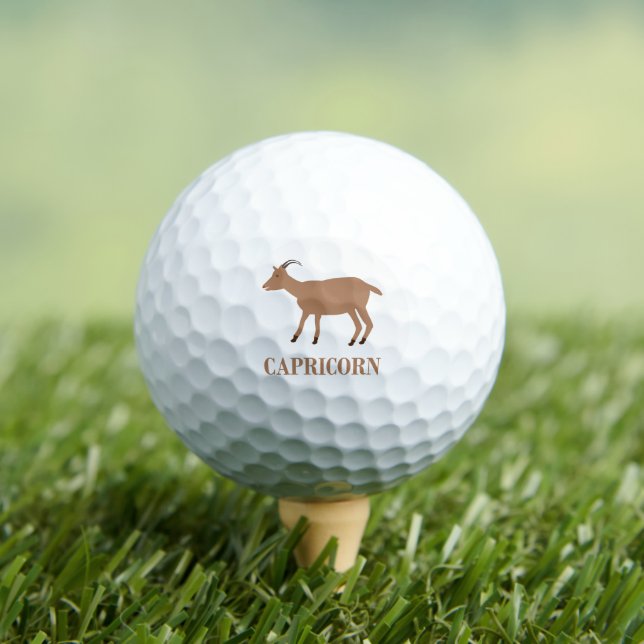 Capricorn Star Sign Goat Golf Balls (Insitu Tee)