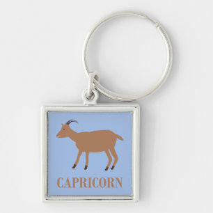 Capricorn Star Sign Goat Key Ring