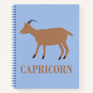 Capricorn Star Sign Goat Notebook